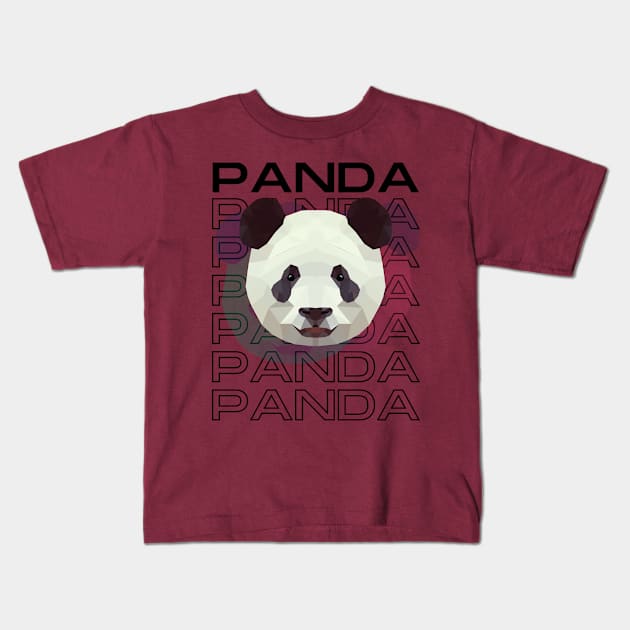 Cool Panda Kids T-Shirt by kareemelk